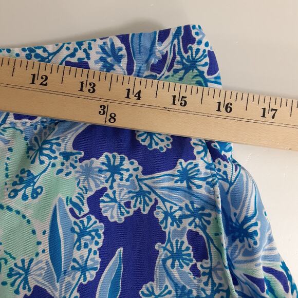 Lilly Pulitzer Dahlia Scallop Hem Shorts Womens L Royal Purple Koalafications - Picture 9 of 11